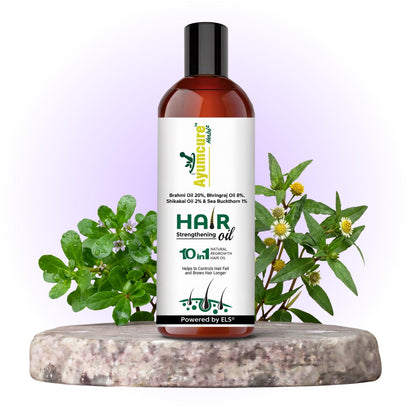 Hair Oil | 1% Sea Buckthorn, 20% Brahmi, 8% Bhringraj, 2% Shikakai | Men & Women