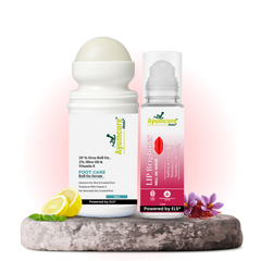 Winter Combo: 20% Urea Foot Roll-On + Lip Brightener Roll-On | 2% Olive Oil | Unisex