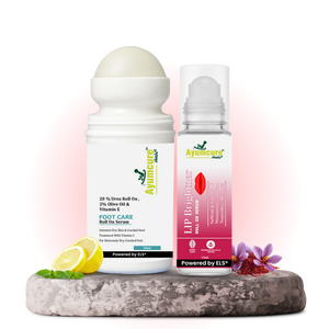 Winter Combo: 20% Urea Foot Roll-On + Lip Brightener Roll-On | 2% Olive Oil | Unisex