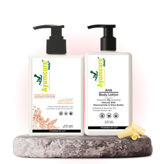 The De-Tan Body Duo — 1% Salicylic Acid Body Wash + 5% AHA Body Lotion | Men & Women