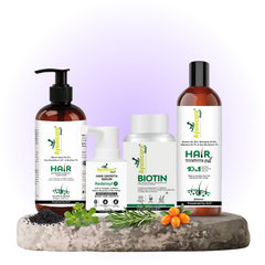Hair Growth Kit: Shampoo + Conditioner + Oil + Biotin Serum | Men & Women