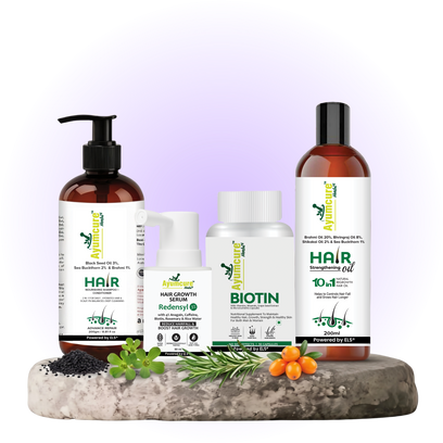 Hair Growth Kit: Shampoo + Conditioner + Oil + Biotin Serum | Men & Women