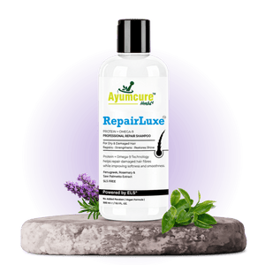 RepairLuxe Professional Repair Shampoo | Protein + Omega-9 Technology | DHT Blocker | Repairs Dry & Damaged Hair | Strengthens Hair Fibres, Reduces Breakage & Supports Healthy Hair Growth | With Fenugreek, Rosemary & Saw Palmetto | SLS Free