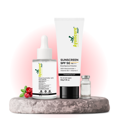 The Pigmentation Fix Duo — Niacinamide & Alpha Arbutin Face Serum + Niacinamide Sunscreen SPF 50 | Unisex