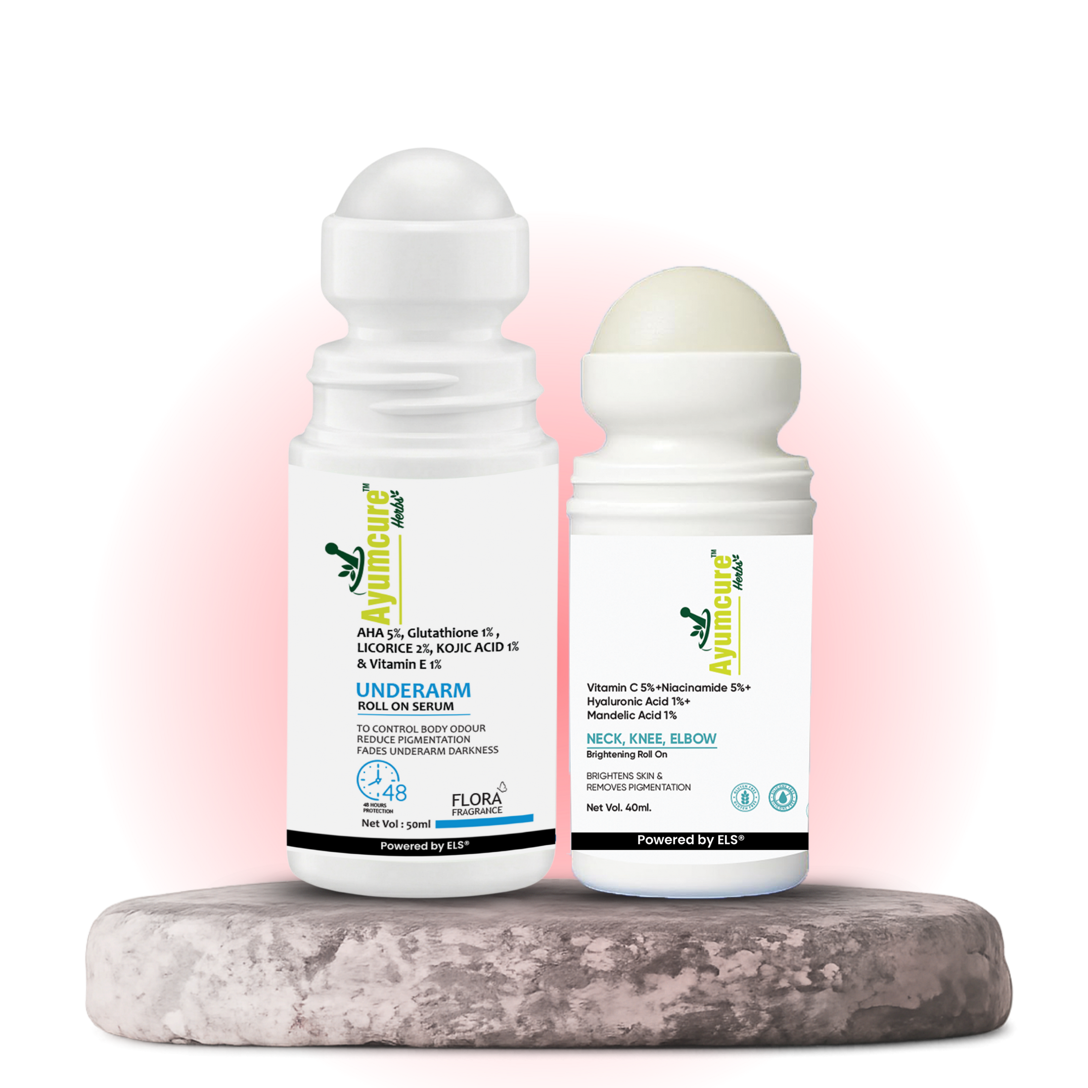 The Dark Zone Duo — Neck, Knee & Elbow Roll-On + Underarm Roll-On | All Skin Types