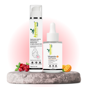 The Glow AM+PM Duo — Vitamin C Serum + Retinol Night Cream | 24-Hour Brightening Routine | Unisex