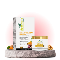 The Ubtan Glow Duo — Ubtan Tan Removal Scrub + Radiance Face Pack | Kesar & Chandan | Unisex