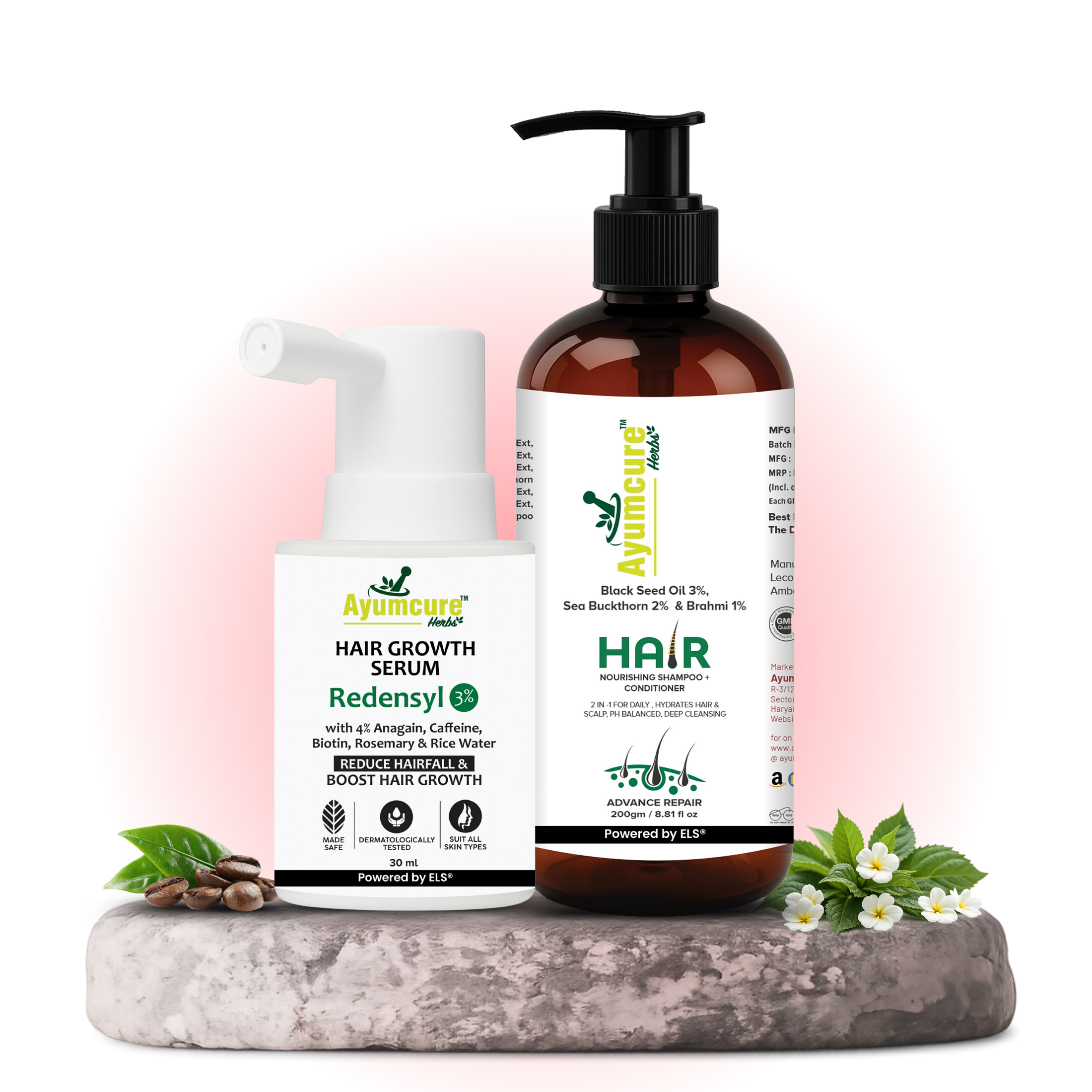 The Wash + Grow Duo — Black Seeds Oil Shampoo + Hair Growth Serum | Men & Women