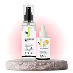 The Exfoliate + Brighten Duo — Glycolic Acid Toner + Dual Glow Serum | All Skin Types