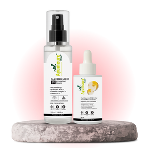 The Exfoliate + Brighten Duo — Glycolic Acid Toner + Dual Glow Serum | All Skin Types