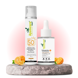 The Protect + Glow Duo — Vitamin C Serum + Vitamin C+E Sunscreen SPF 50 | Unisex