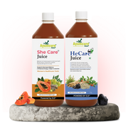 HeCare + SheCare Ayurvedic Couple Wellness Juice Combo | Men & Women