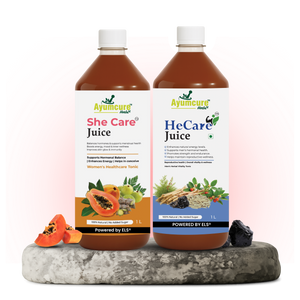 HeCare + SheCare Ayurvedic Couple Wellness Juice Combo | Men & Women