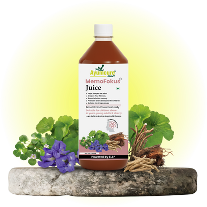 MemoFokus Ayurvedic Brain & Memory Support Juice | 11+ Herbs | Men & Women