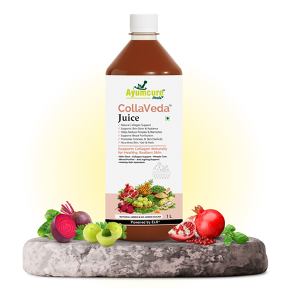 CollaVeda Juice | Korean Glass Skin Formula | 100% Herbal | Natural Collagen Support | Skin Glow & Radiance | For Men & Women | 1 Litre