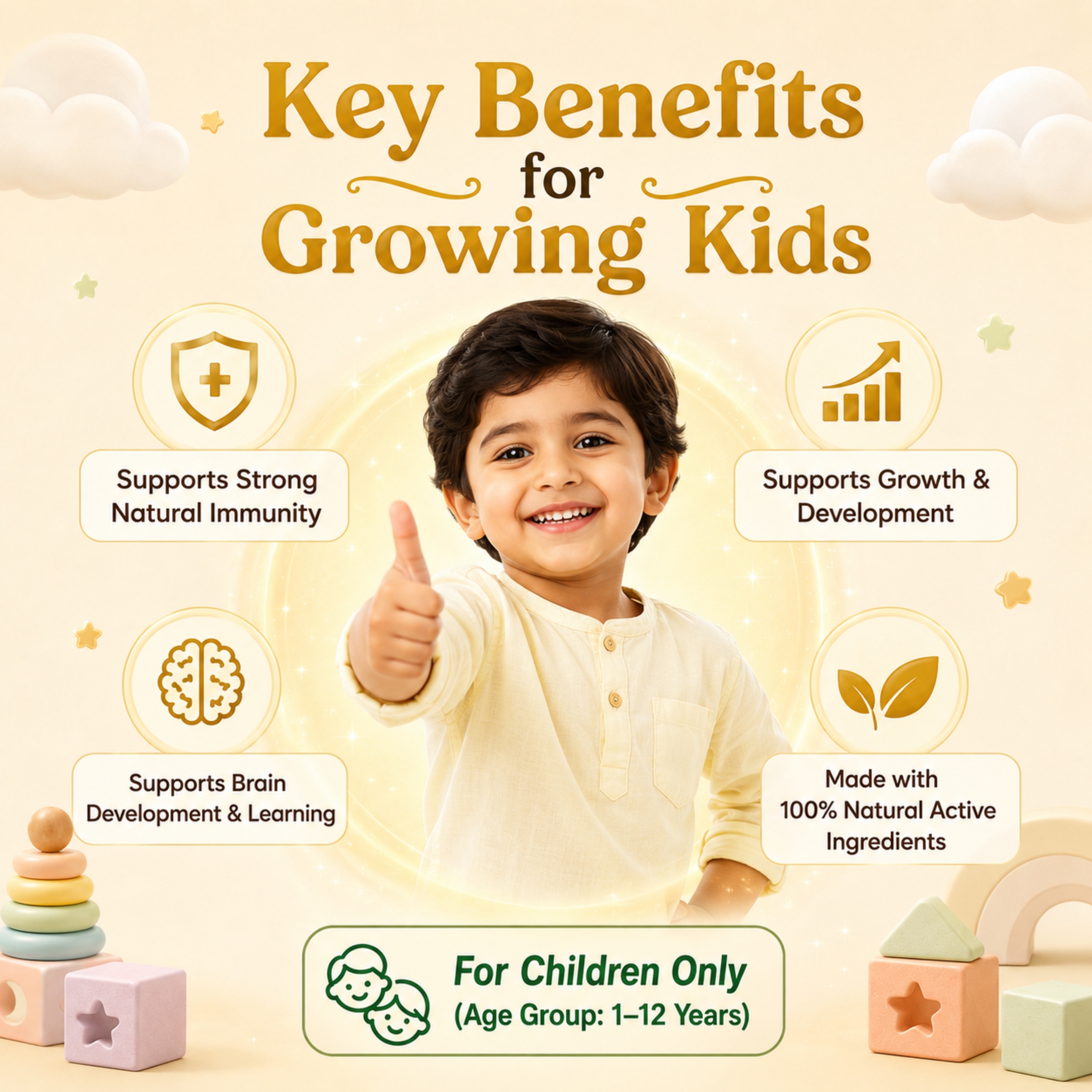 Ayumcure Kids Suvarnaprashan Drops | Golden Nectar Ayurvedic Immunity & Brain Support for Children 1-12 Years | With 24 Ct Gold, Suvarna Bhasma, Brahmi, Shankhpushpi, Vacha & Honey