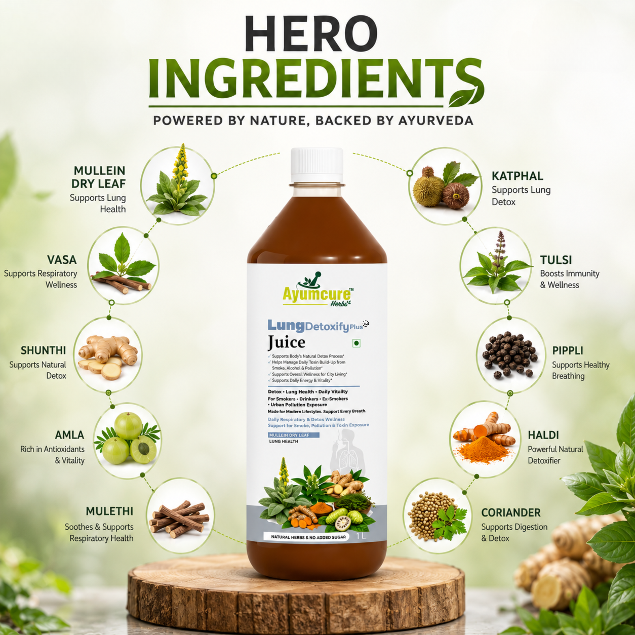LungDetoxify Plus Juice | For Smokers, Drinkers, Ex-Smokers & Urban Pollution Exposure | No Added Sugar |