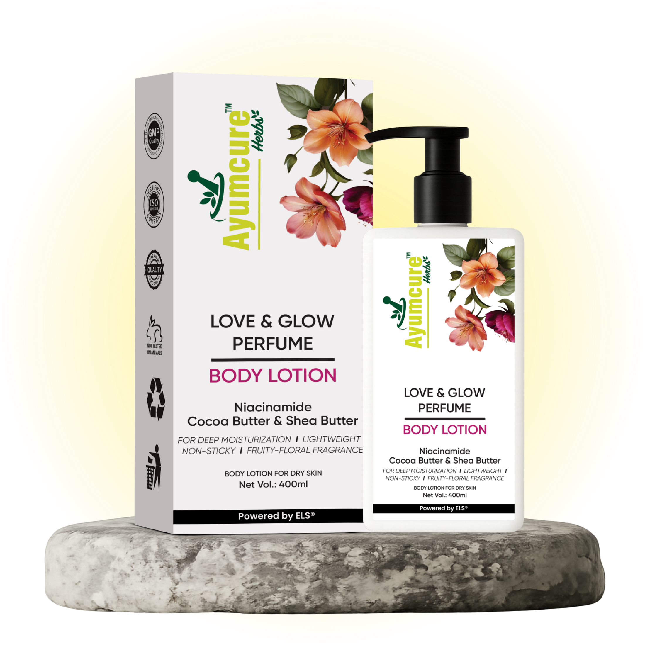 Love & Glow Perfume Body Lotion | Niacinamide & Cocoa Butter | Men & Women