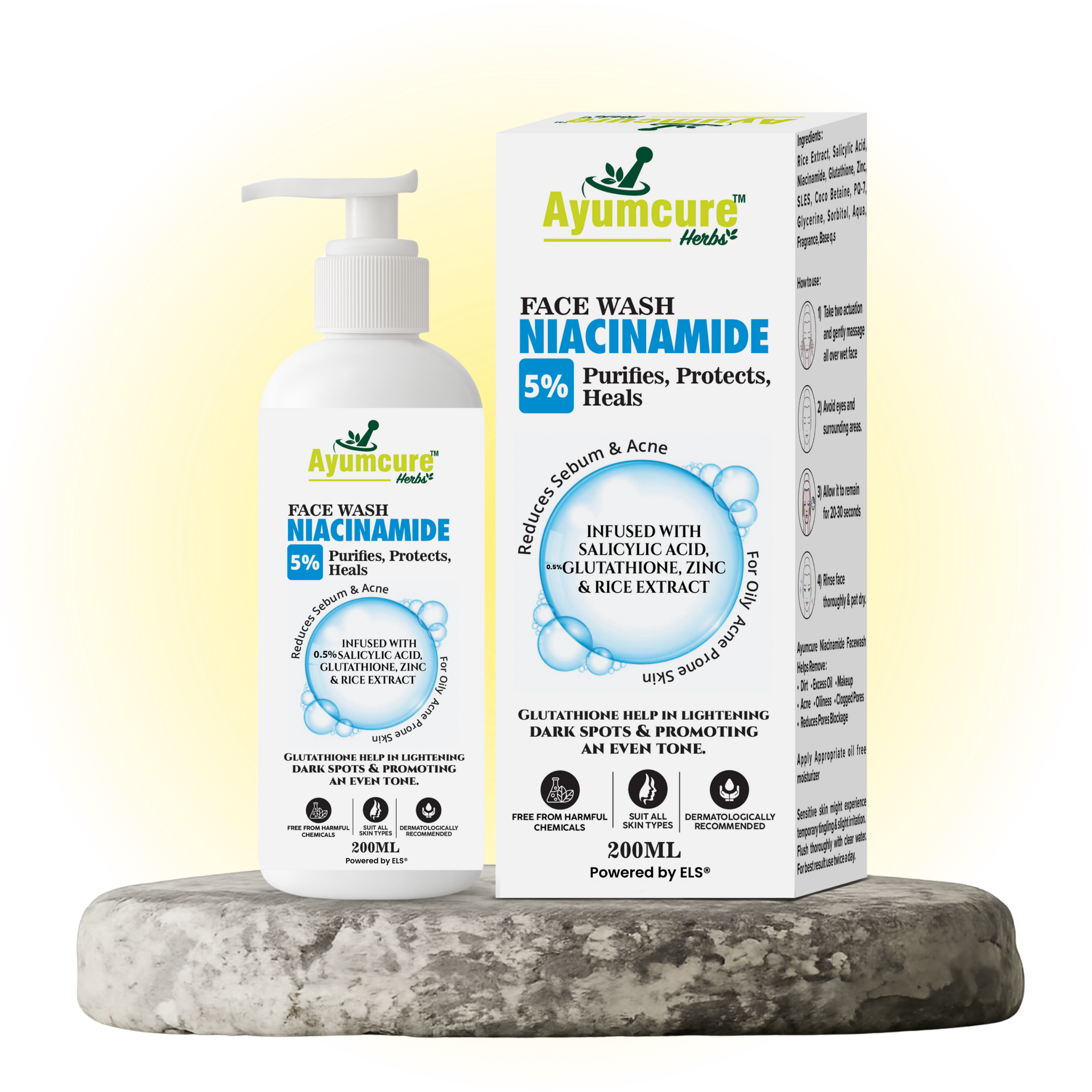 5% Niacinamide Face Wash | Salicylic Acid, Glutathione & Zinc | Men & Women