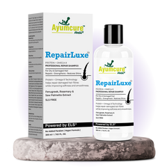 RepairLuxe Professional Repair Shampoo | Protein + Omega-9 Technology | DHT Blocker | Repairs Dry & Damaged Hair | Strengthens Hair Fibres, Reduces Breakage & Supports Healthy Hair Growth | With Fenugreek, Rosemary & Saw Palmetto | SLS Free