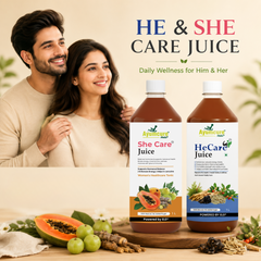 HeCare + SheCare Ayurvedic Couple Wellness Juice Combo | Men & Women