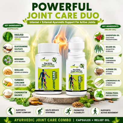 Joint Care Combo: Herbal Capsules + Pain Relief Oil | Flexibility | Men & Women - Alternate View