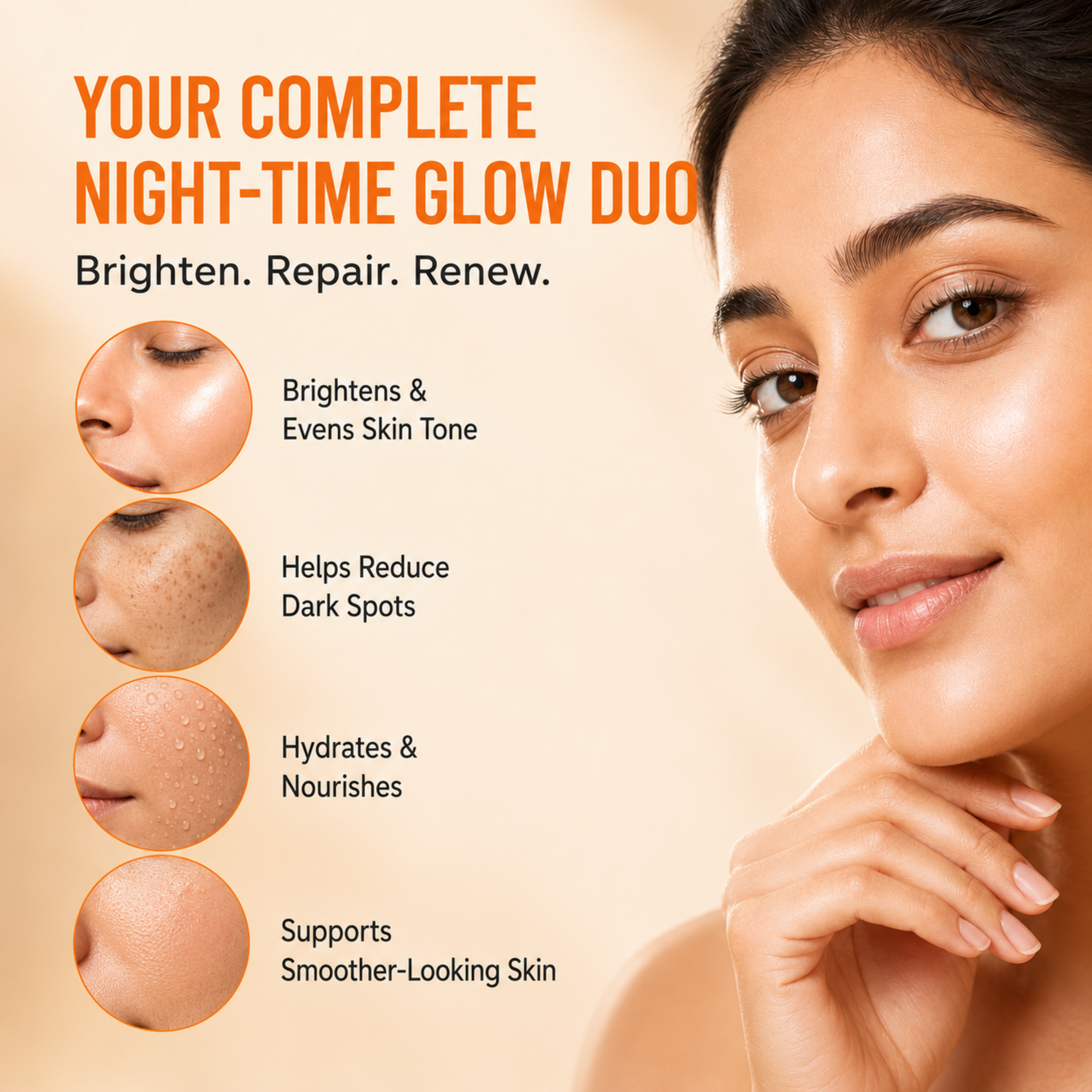 The Glow AM+PM Duo — Vitamin C Serum + Retinol Night Cream | 24-Hour Brightening Routine | Unisex