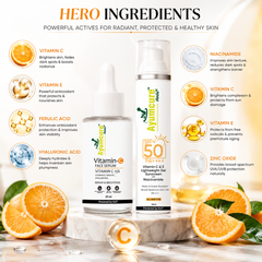 The Protect + Glow Duo — Vitamin C Serum + Vitamin C+E Sunscreen SPF 50 | Unisex