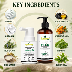 The Wash + Grow Duo — Black Seeds Oil Shampoo + Hair Growth Serum | Men & Women