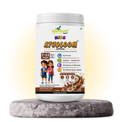 Kids AYUBLOOM Nutrition Drink Powder |  Complete Daily Nutrition for Boys & Girls 7-12 Years