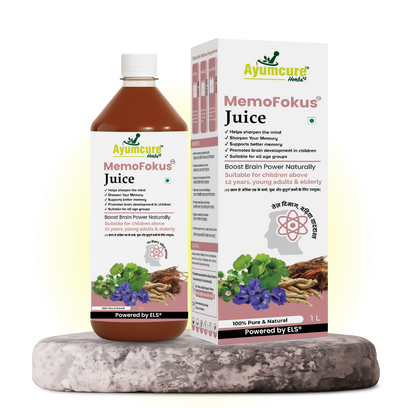 MemoFokus Ayurvedic Brain & Memory Support Juice | 11+ Herbs | Men & Women - Alternate View