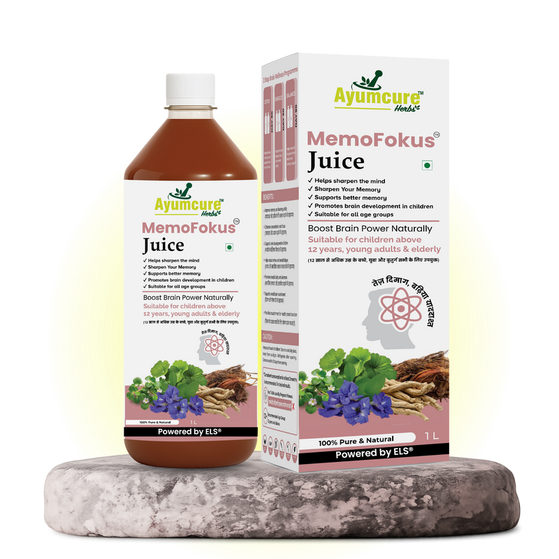 MemoFokus Ayurvedic Brain & Memory Support Juice | 11+ Herbs | Men & Women - Alternate View