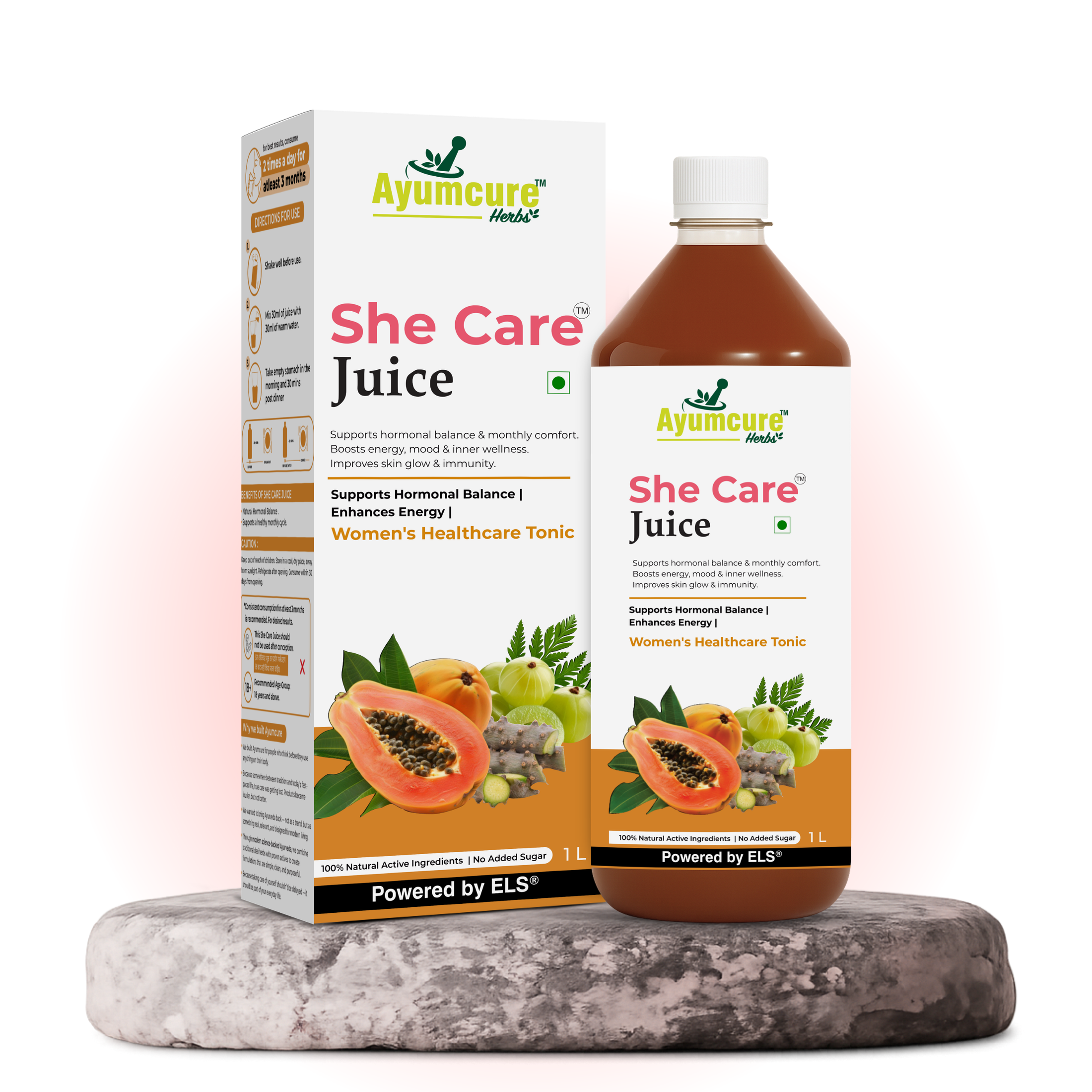 She Care Ayurvedic Juice | PCOS, PCOD & Period Pain Relief | Ayush Certified | Only For Women