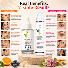 The Bright Face Duo — Anti-Dark Circle Serum + Vitamin C Face Serum | Men & Women