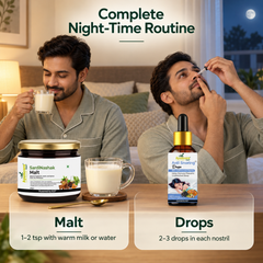 Ayumcure SardiNashak Malt 200g + Anti Snoring Drops 30ml Combo for Men & Women