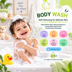 Ayumcure Herbs Kids Foaming Body Wash | Sulphate, Paraben & Silicone Free | Ayurvedic with Aloe Vera, Reetha & Shikakai | Soft Daily Cleanser for Delicate Skin | 100ml