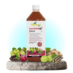 AyuRaktUp Juice | Ayurvedic Blood Health & Iron Support Tonic with 17+ Herbs | Supports Healthy Hemoglobin Levels, RBC Formation & Energy | Helps Reduce Fatigue | 100% Natural | For Men & Women | 1L