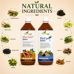 HeCare + SheCare Ayurvedic Couple Wellness Juice Combo | Men & Women