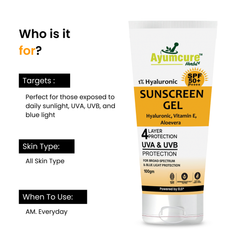 Hyaluronic Acid 1% Sunscreen SPF 50 PA++++ | No White Cast | Oily & Acne-Prone Skin