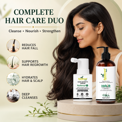 The Wash + Grow Duo — Black Seeds Oil Shampoo + Hair Growth Serum | Men & Women