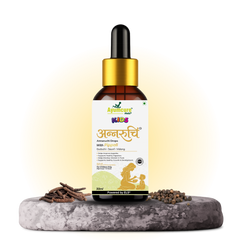 Ayumcure Kids Annaruchi Drops | Ayurvedic Appetite & Digestive Support for Children 1-12 Years | With Pippali, Guduchi, Saunf, Vidang, Kutki & Amla | Helps Improve Appetite, Supports Healthy Digestion, Nutrient Absorption & Healthy Growth | 30ml
