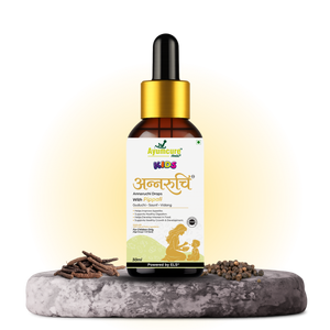 Ayumcure Kids Annaruchi Drops | Ayurvedic Appetite & Digestive Support for Children 1-12 Years | With Pippali, Guduchi, Saunf, Vidang, Kutki & Amla | Helps Improve Appetite, Supports Healthy Digestion, Nutrient Absorption & Healthy Growth | 30ml