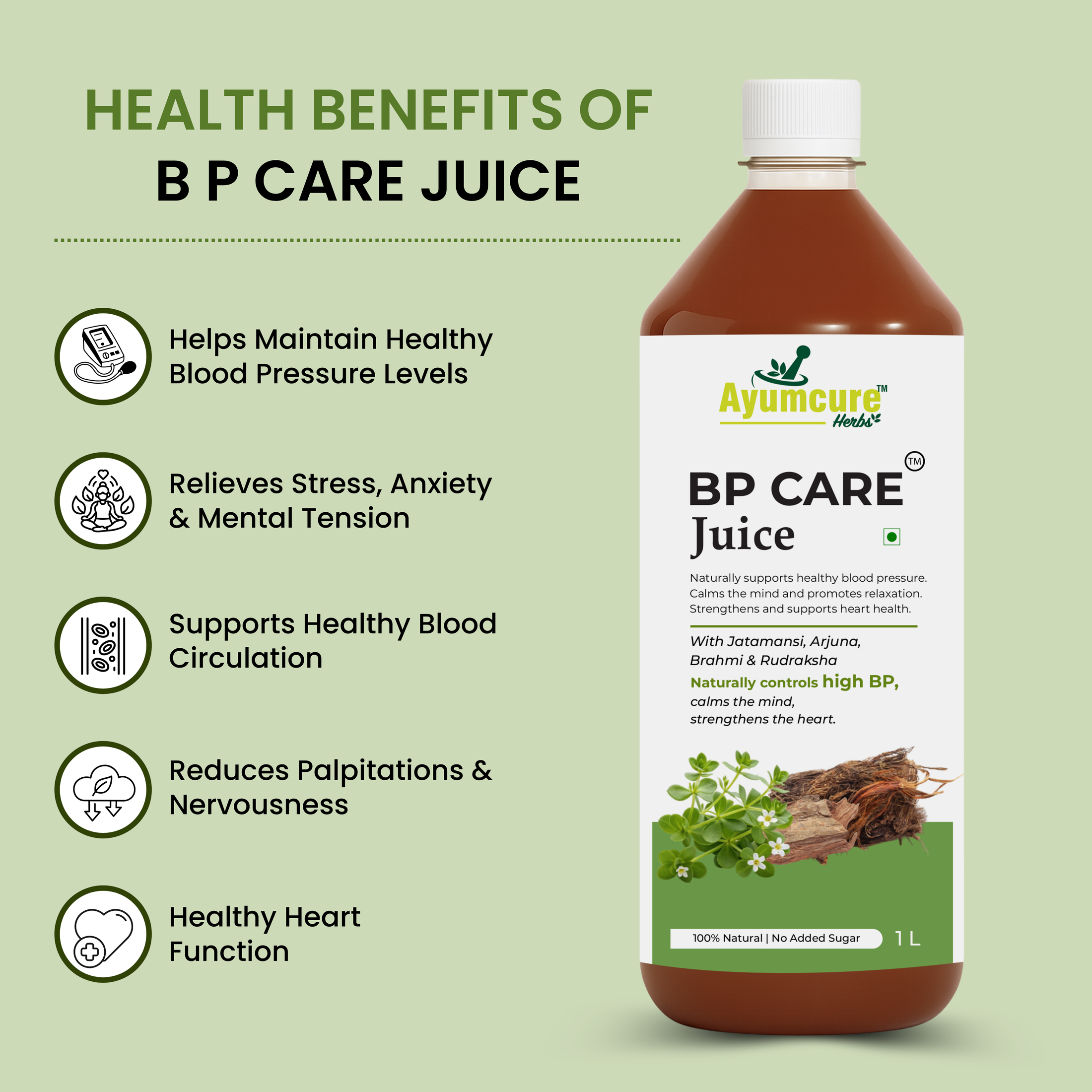 BP Care Ayurvedic Juice Pack of 2 – Blood Pressure Management | Sugar Free | Unisex