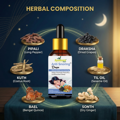Anti-Snoring Herbal Nasal Drops | Promotes Peaceful Sleep | Men & Women