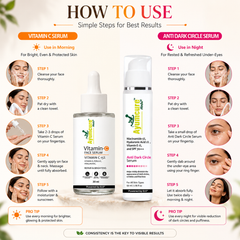The Bright Face Duo — Anti-Dark Circle Serum + Vitamin C Face Serum | Men & Women