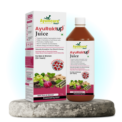AyuRaktUp Juice | Ayurvedic Blood Health & Iron Support Tonic with 17+ Herbs | Supports Healthy Hemoglobin Levels, RBC Formation & Energy | Helps Reduce Fatigue | 100% Natural | For Men & Women | 1L