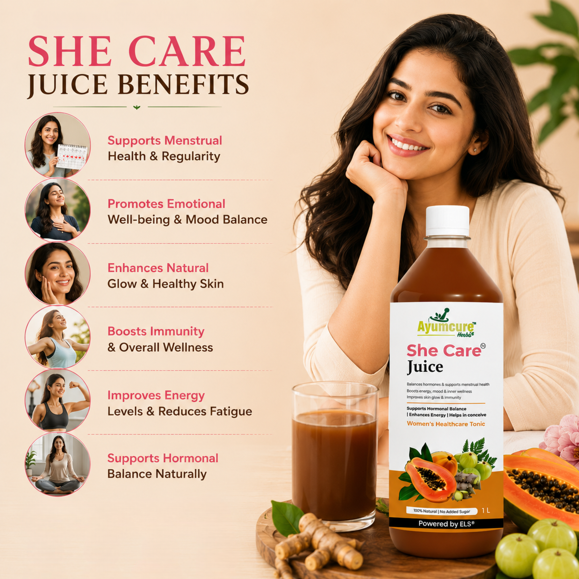 HeCare + SheCare Ayurvedic Couple Wellness Juice Combo | Men & Women