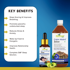 Calm Nidra Juice + Anti-Snoring Drops Combo | Deep Sleep & Snoring Relief | Unisex