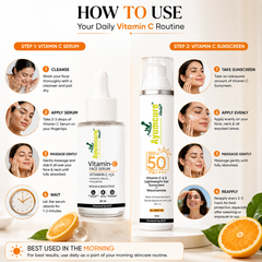 The Protect + Glow Duo — Vitamin C Serum + Vitamin C+E Sunscreen SPF 50 | Unisex