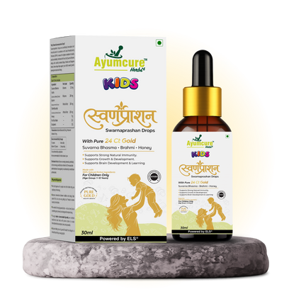 Kids Swarnaprashan Drops | Golden Nectar Ayurvedic Immunity & Brain Support for Children 1-12 Years | - Alternate View